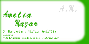 amelia mazor business card